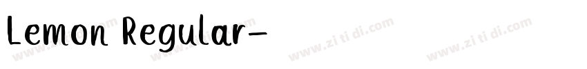 Lemon Regular字体转换